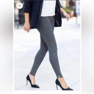 Spanx Ponte Ankle Leggings Hem Slit NEW!